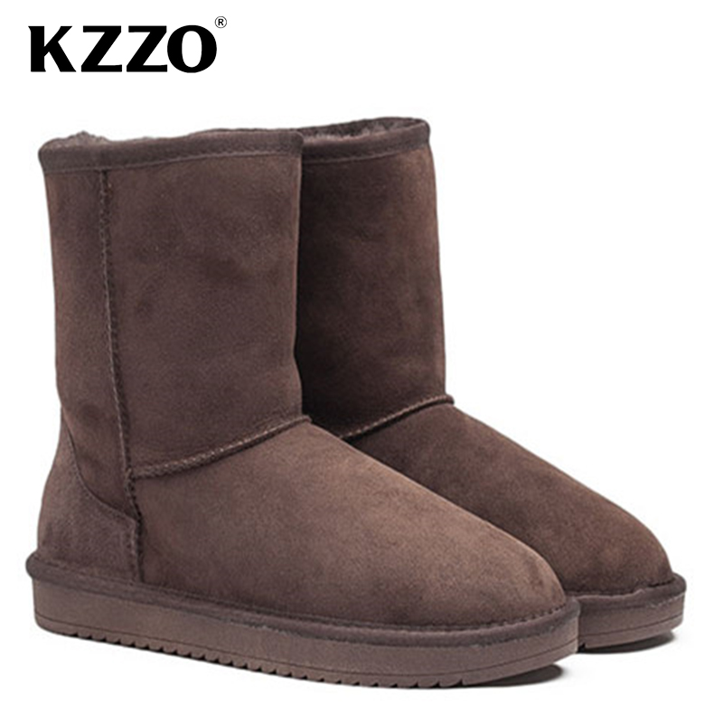 Men Shoes Under 100 - KZZO Australian Classic Mid-calf Men Snow