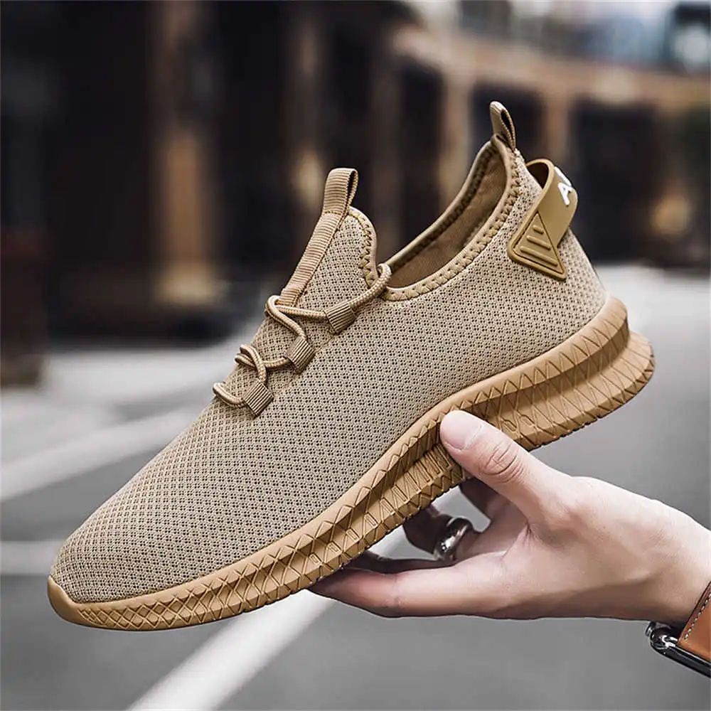Men'S Shoes Green And White - Demi-season Mesh Tenni Man Running Sneakers