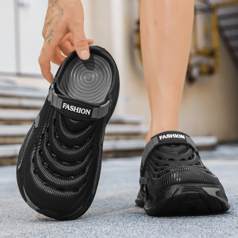Men'S Shoes To Increase Height - Men's Platform Height Increasing Clogs, Hollow