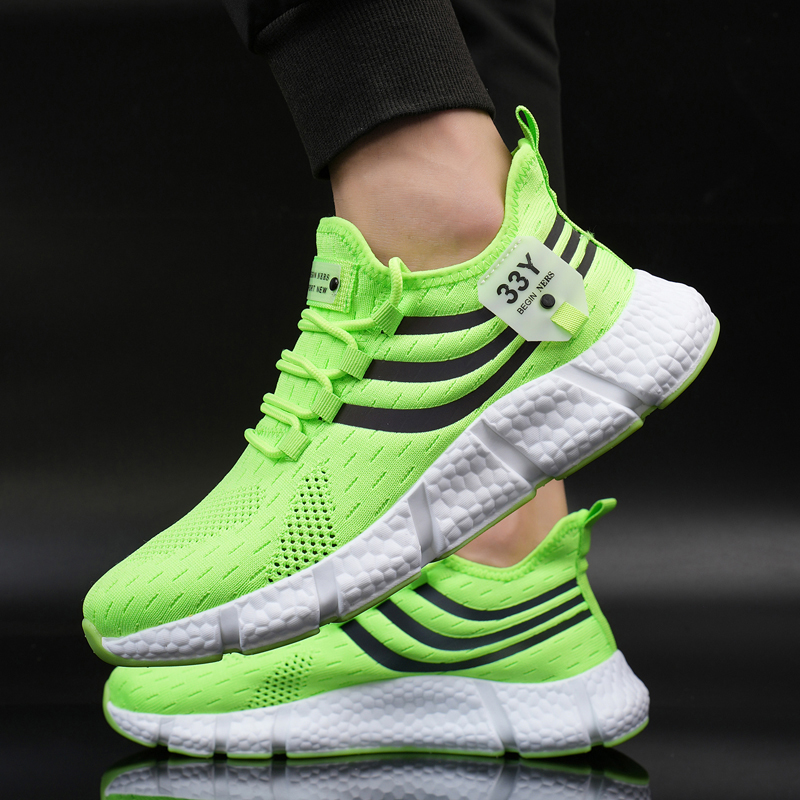 Women Sneakers 2023 New Mesh B – Men'S Shoes Green And White Bewertung und Preis