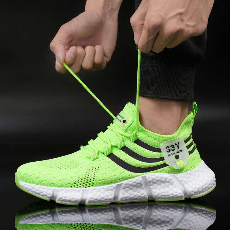 Women Sneakers 2023 New Mesh B – Men'S Shoes Green And White Bewertung und Preis