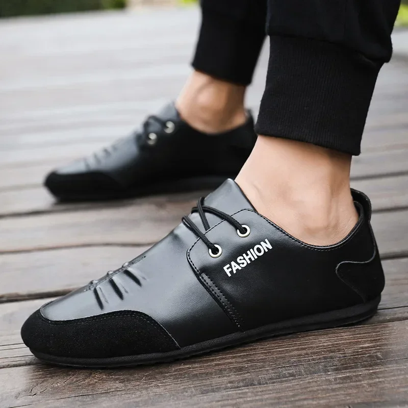 Flat Men Shoes Leisure Leather – Men'S Shoes Green And White Bewertung und Preis