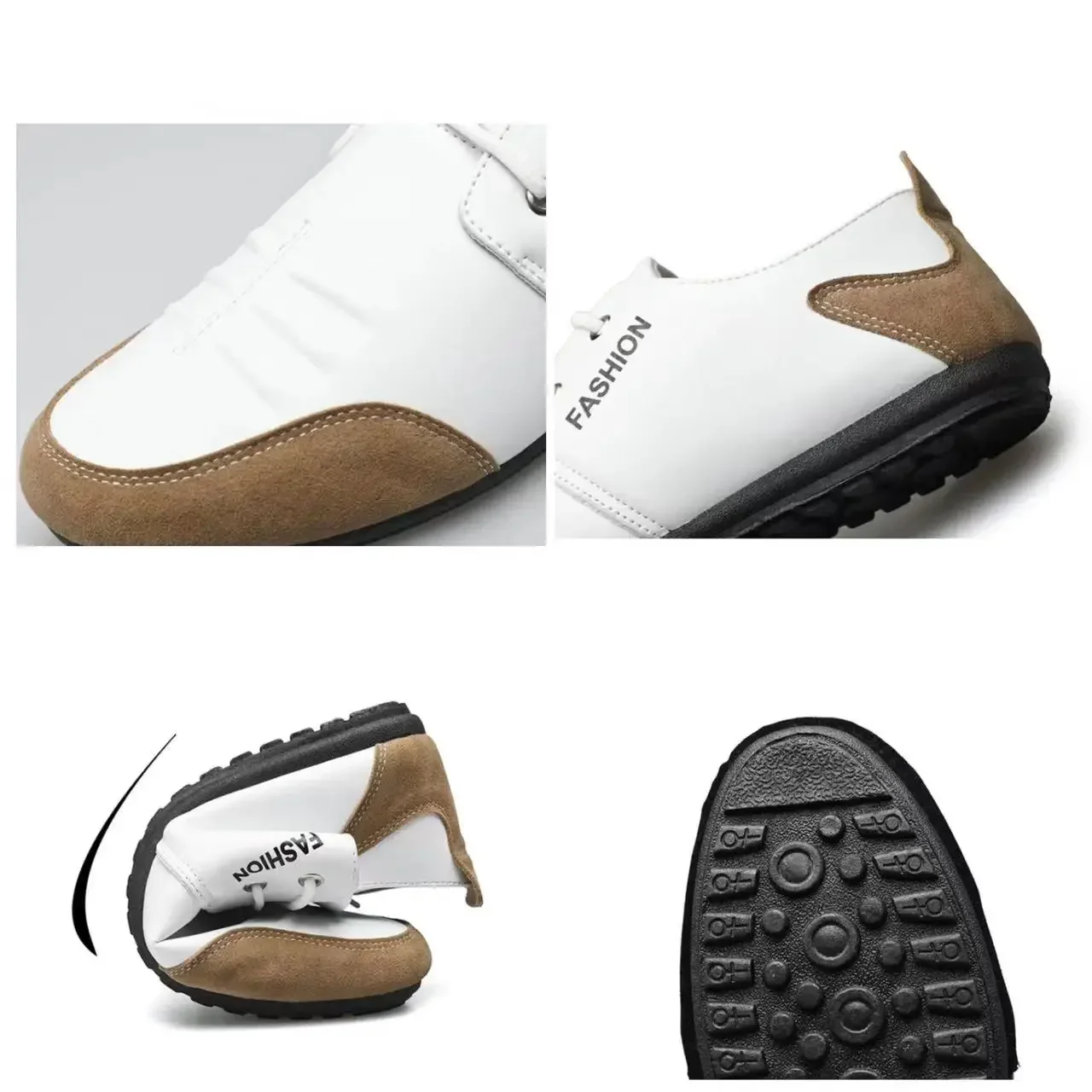 Flat Men Shoes Leisure Leather – Men'S Shoes Green And White Bewertung und Preis