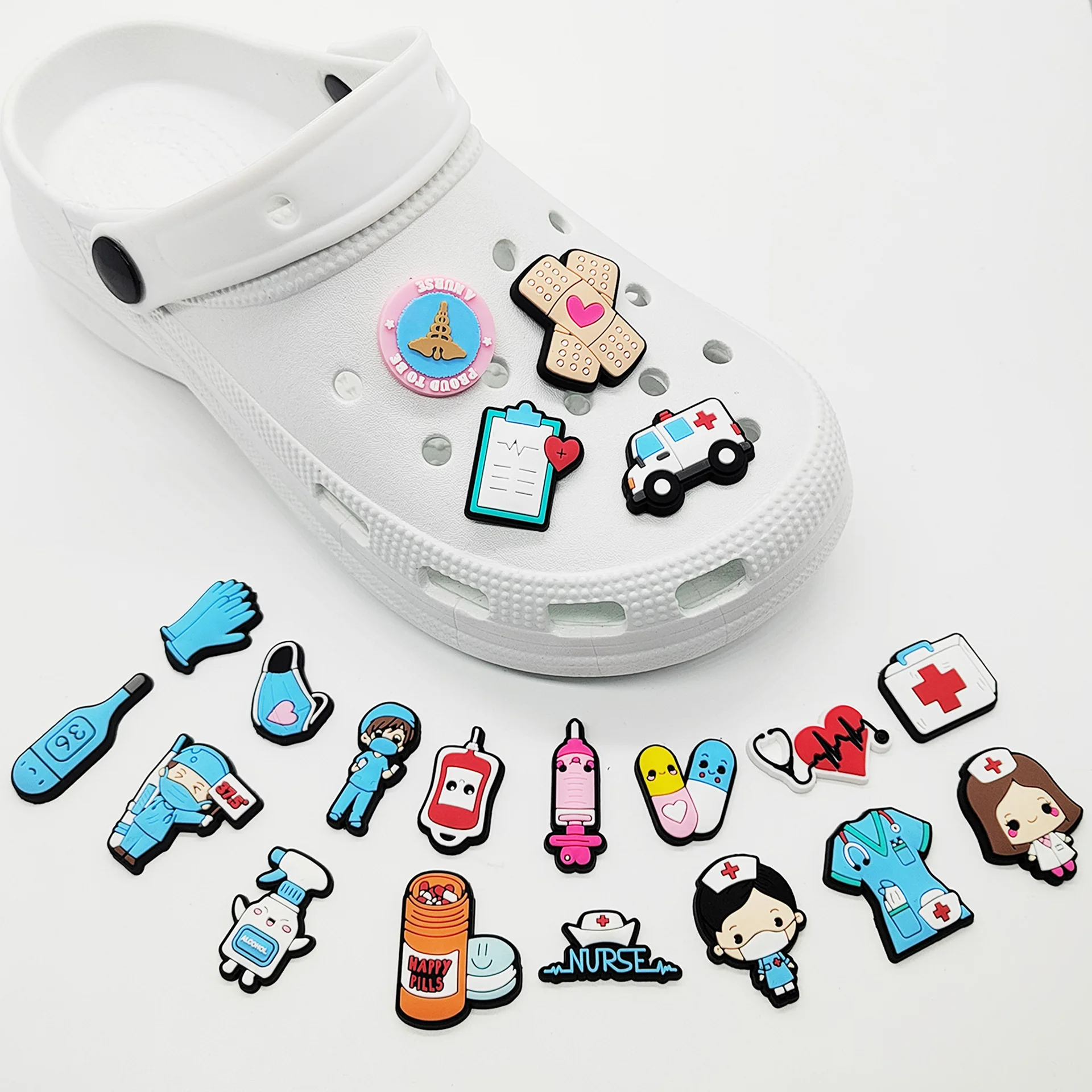 New 1pcs PVC Shoe Charms for C – Men Shoes Jeans Bewertung und Preis