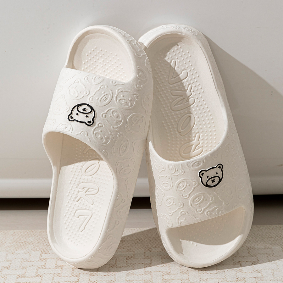 Printting Cute Bear Women Slip – Men Shoes Size To Women Bewertung und Preis