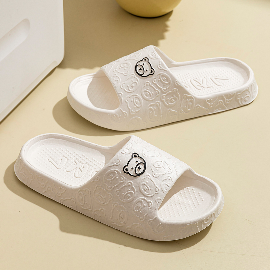 Printting Cute Bear Women Slip – Men Shoes Size To Women Bewertung und Preis