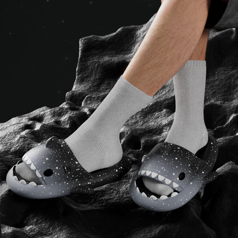 Cute Cartoon Shark Slippers Fo – Men Shoes Size To Women Bewertung und Preis