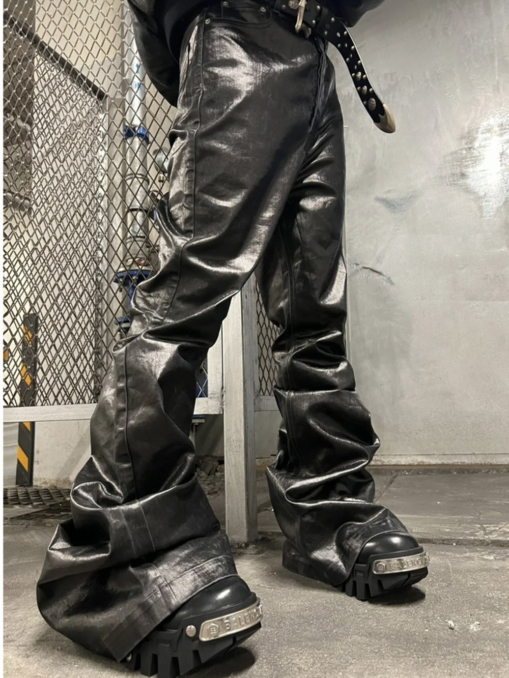 High Street Wide Leg Glossy Pu – Men Shoes Jeans Bewertung und Preis