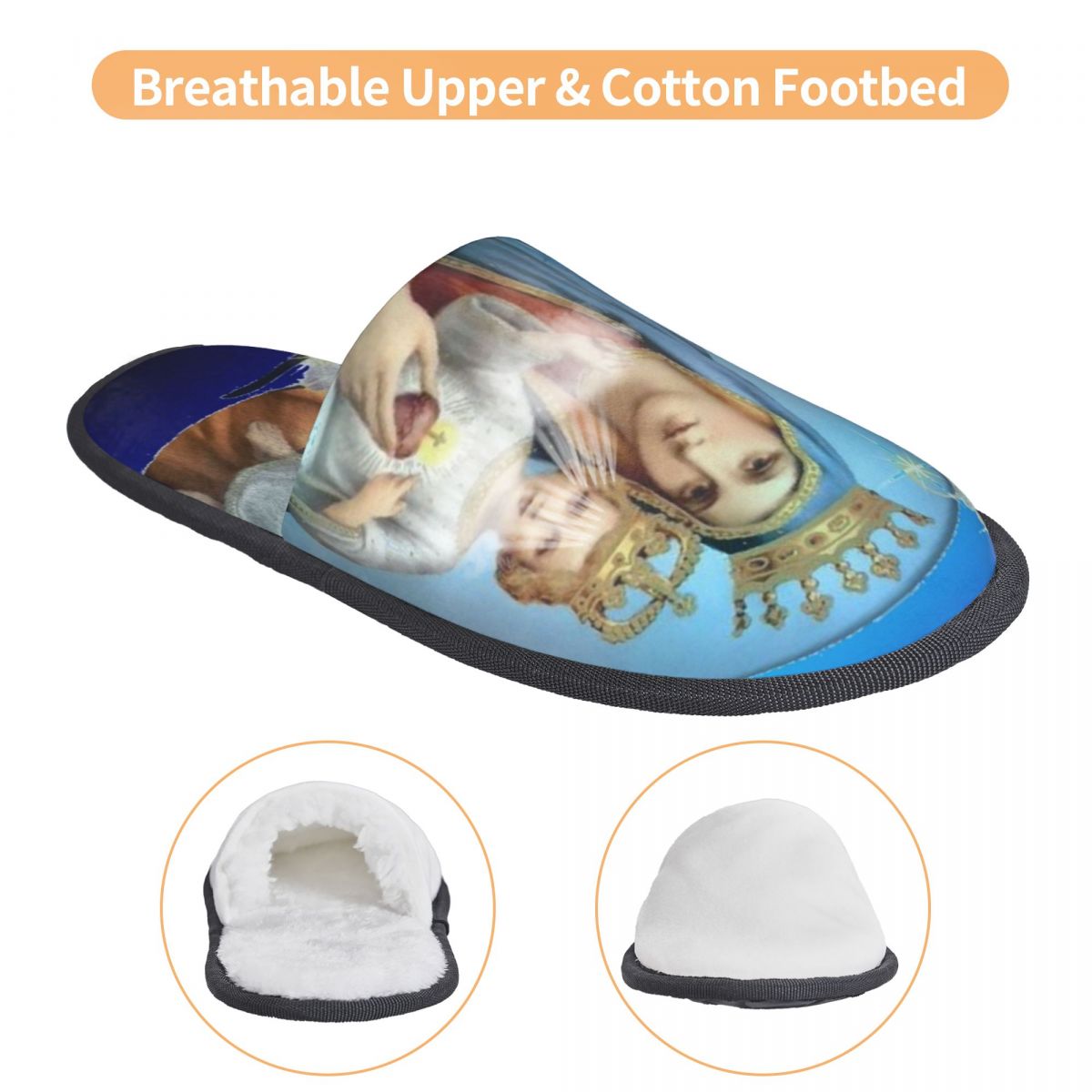 Virgin Mary Comfy Scuff With M – Men'S Shoes With Memory Foam Bewertung und Preis