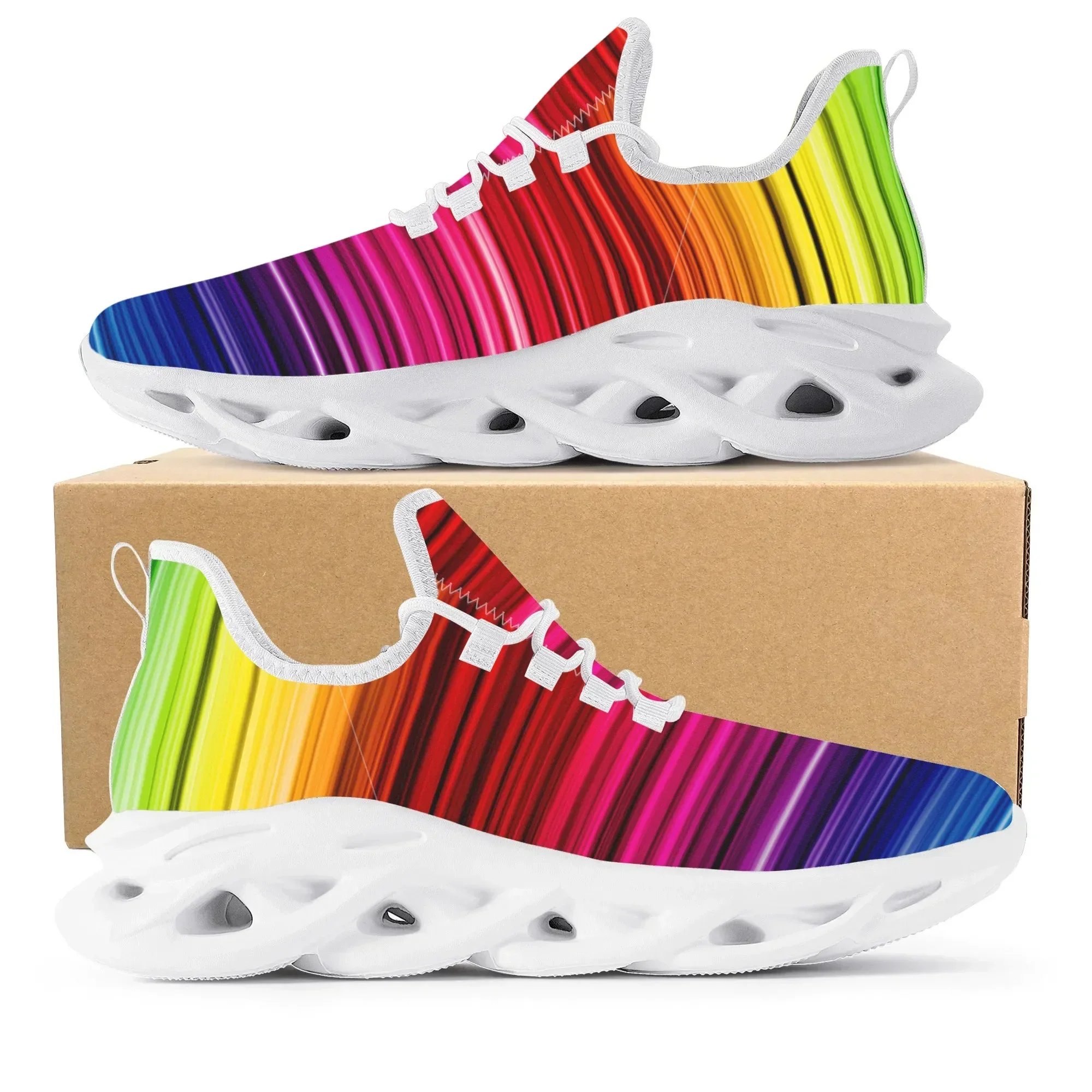 Colorful Rainbow Design Fashio – Men'S Shoes Basketball Bewertung und Preis
