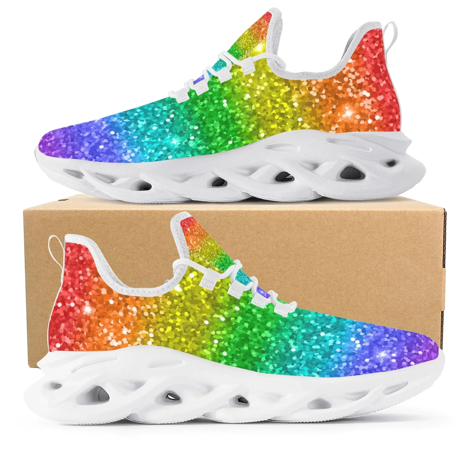 Colorful Rainbow Design Fashio – Men'S Shoes Basketball Bewertung und Preis