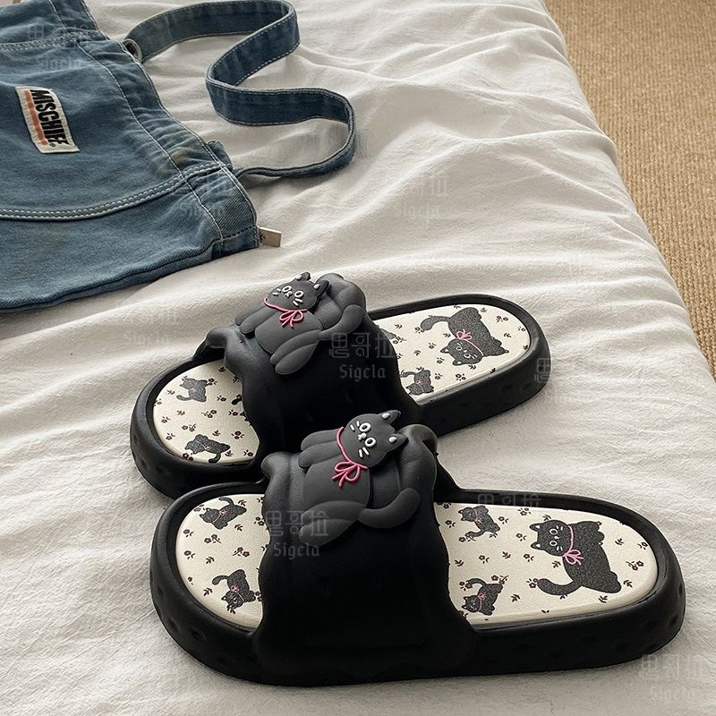 Printting Cute Bear Women Slip – Men Shoes Size To Women Bewertung und Preis