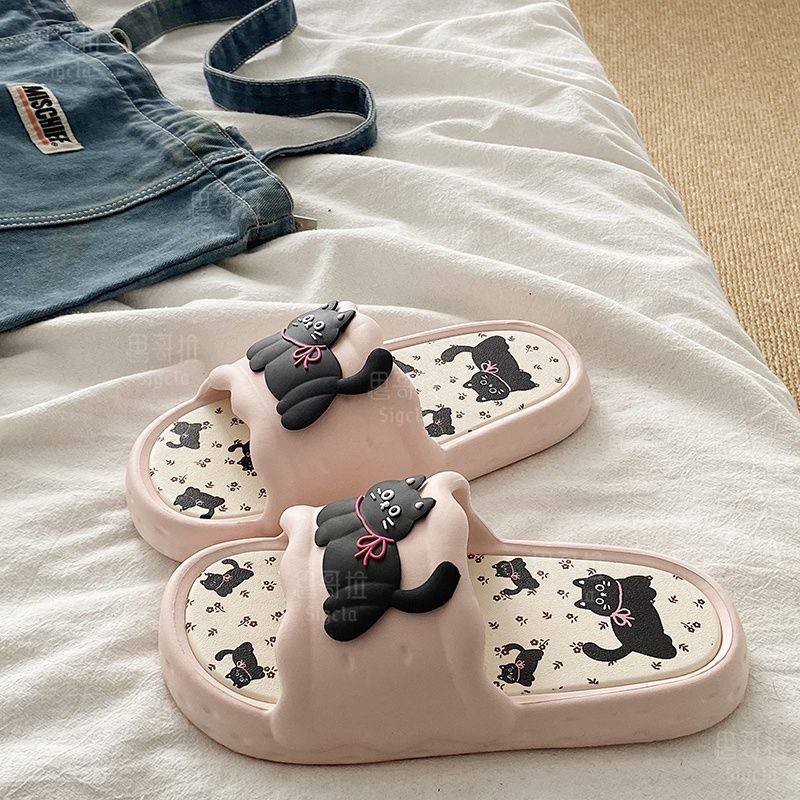 Printting Cute Bear Women Slip – Men Shoes Size To Women Bewertung und Preis
