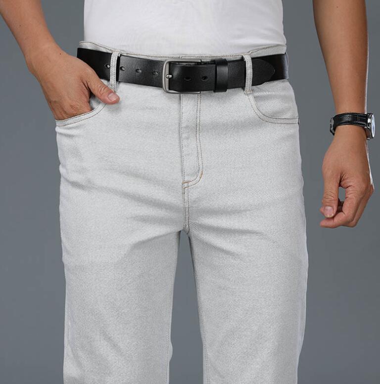 Men's Beige Loose Jeans Fashio – Men Shoes Jeans Bewertung und Preis