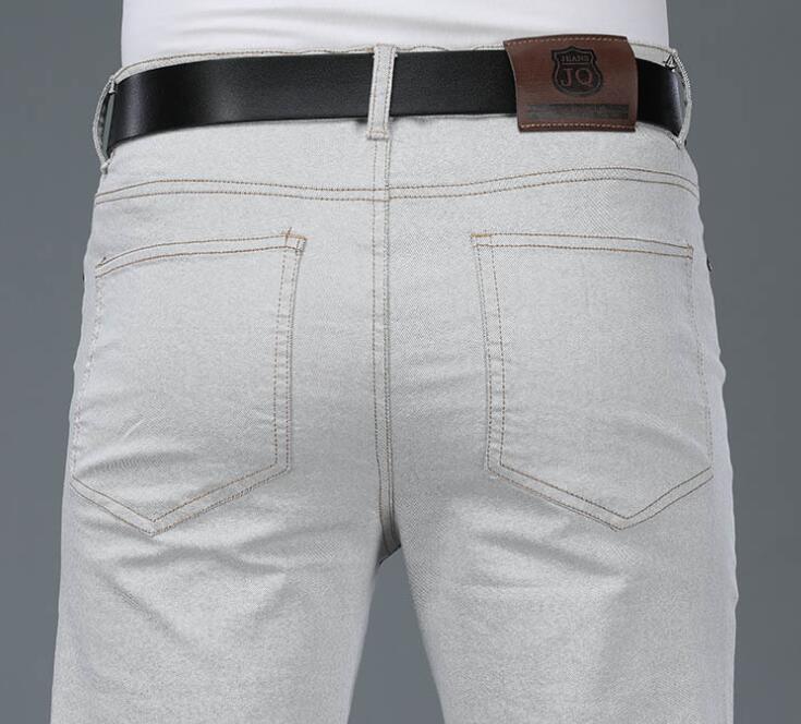 Men's Beige Loose Jeans Fashio – Men Shoes Jeans Bewertung und Preis