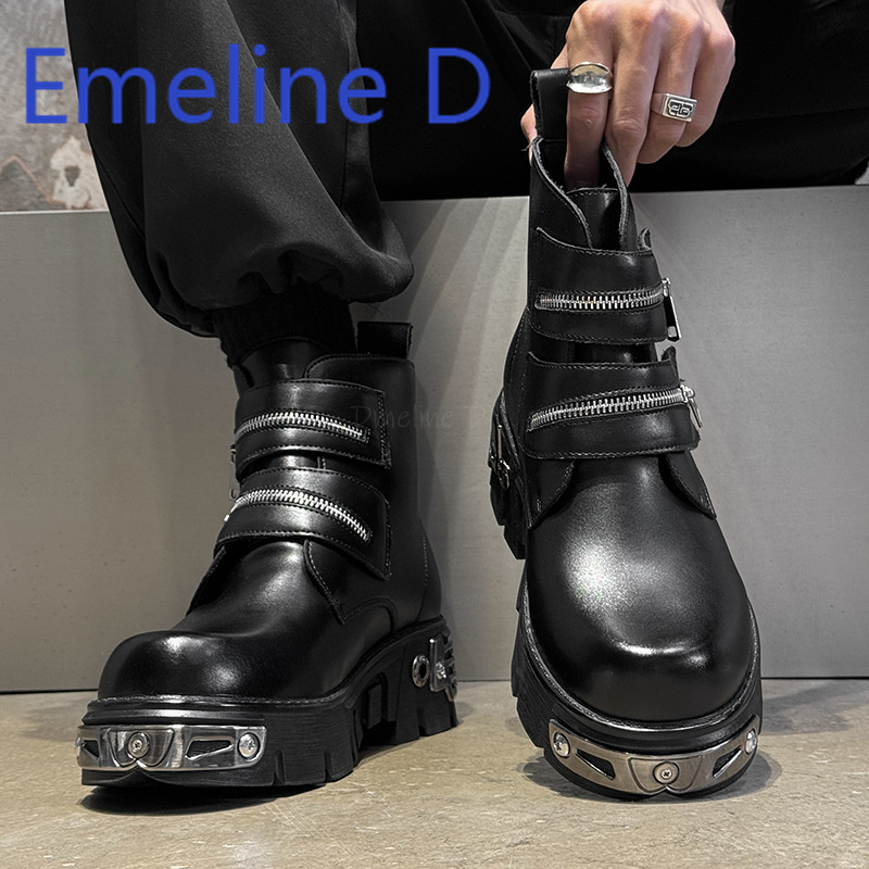 Dark Punk High Top Shoes Fashi – Men'S Shoes To Increase Height Bewertung und Preis