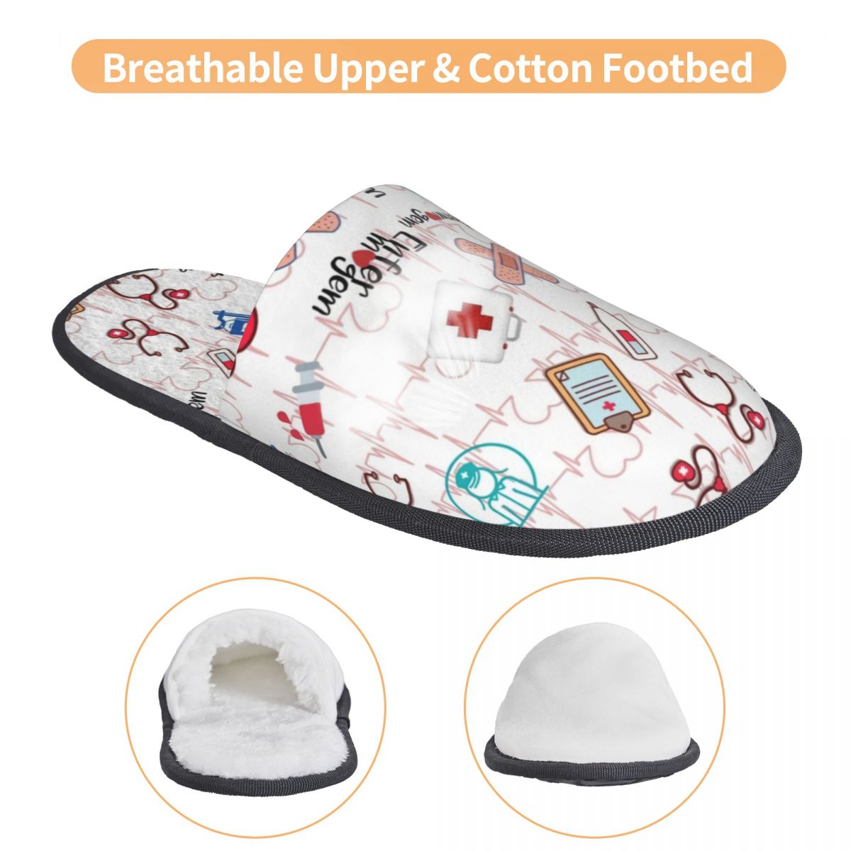 Print Heartbeat And Stethoscop – Men'S Shoes With Memory Foam Bewertung und Preis