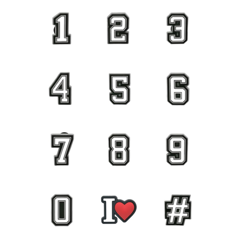 1pcs PVC Number Shoe Charms fo – Men Shoes Jeans Bewertung und Preis